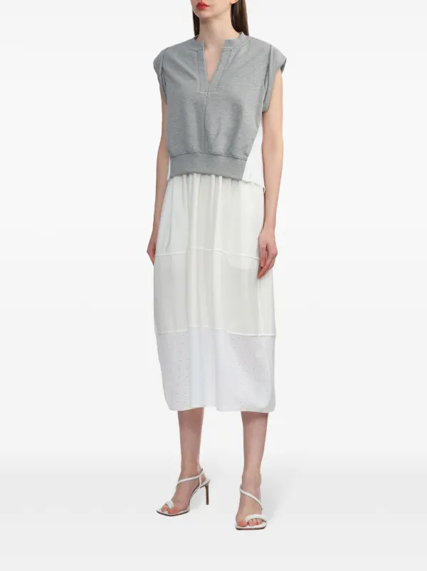 chinese dress ladies Brooklyn Layered Jersey Maxi Dress Thyme