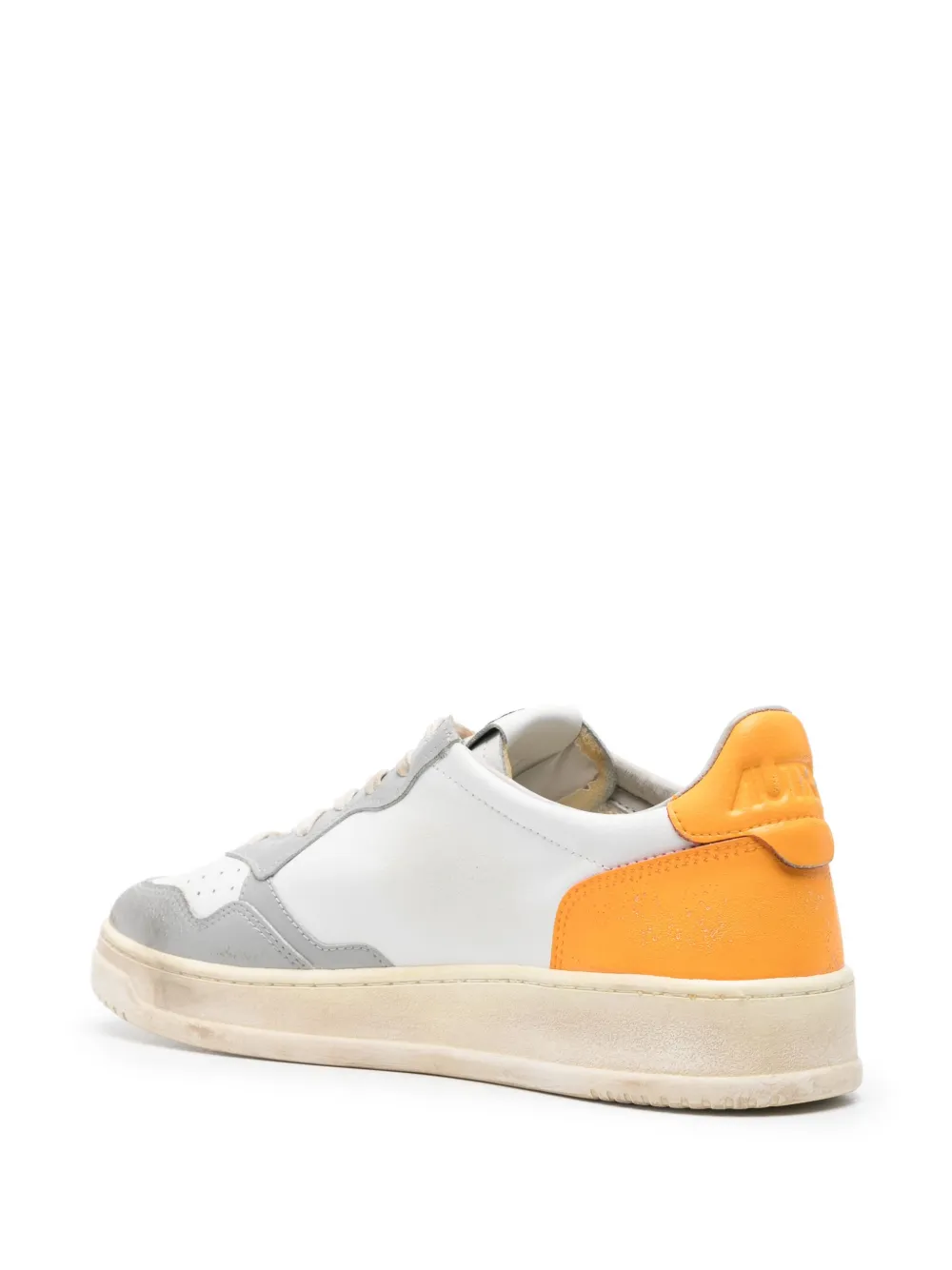Autry Medalist Super Vintage Leather Sneakers In Nude