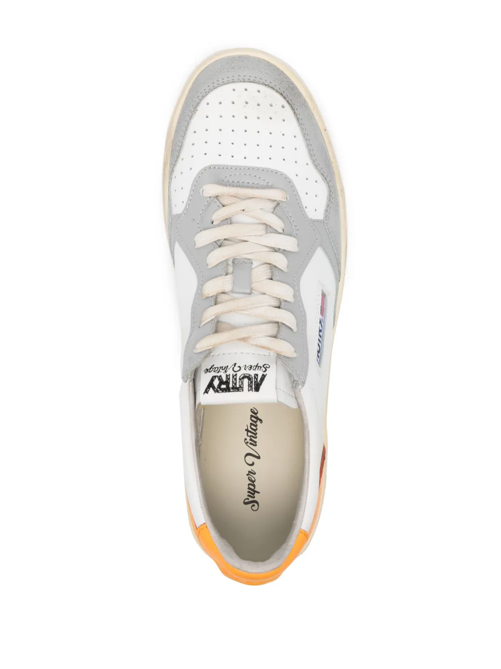 Autry Medalist Super Vintage Leather Sneakers In Nude
