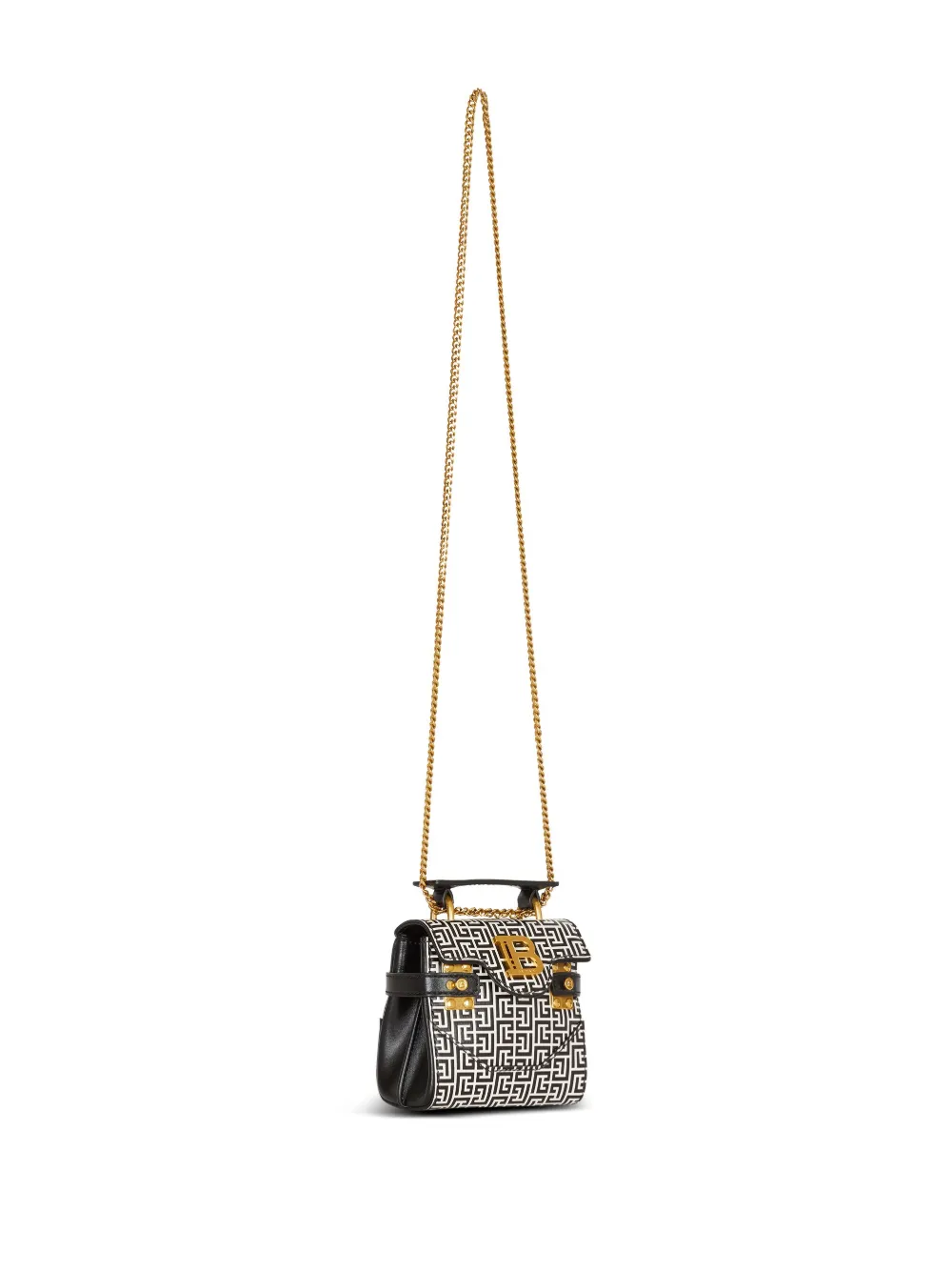 Shop Balmain Mini B-buzz 12 Monogram Tote Bag In Black