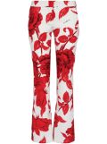 Balmain rose-print flared trousers