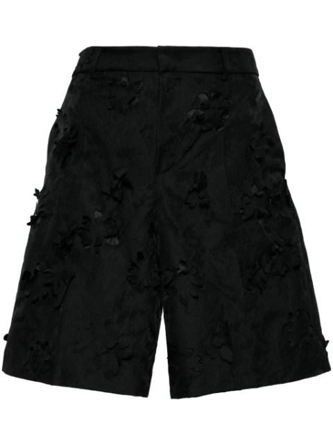 JNBY floral-applique knee-length shorts Women