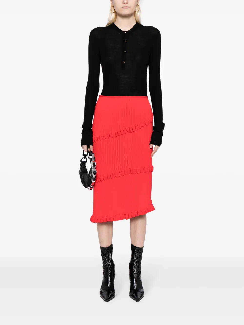 JNBY cut-out knitted top - Zwart