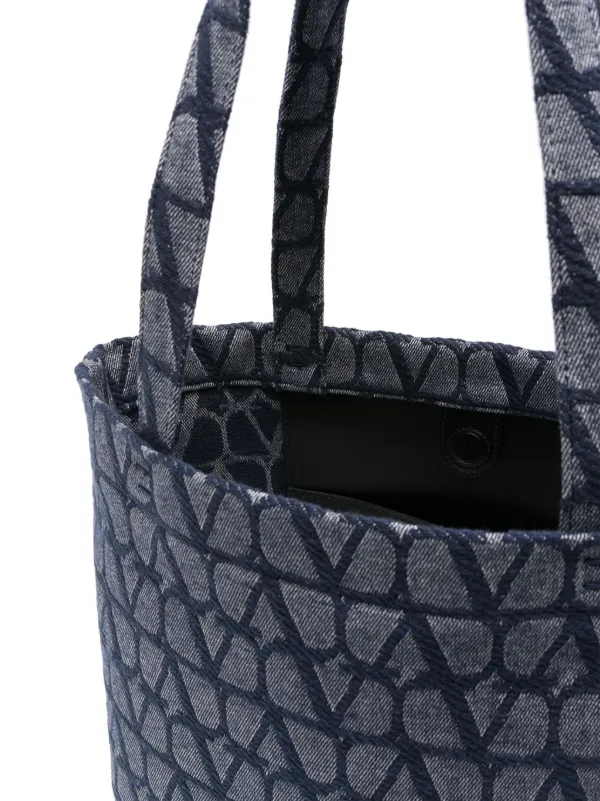 Valentino Garavani Vlogo Denim Tote Bag | Blue | FARFETCH