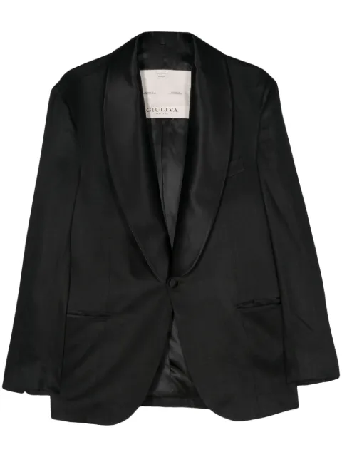 Giuliva Heritage shawl-lapels linen blazer