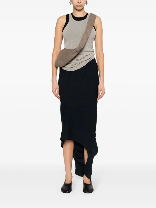 Issey Miyake Aerate Asymmetric Skirt | Blue | FARFETCH IL