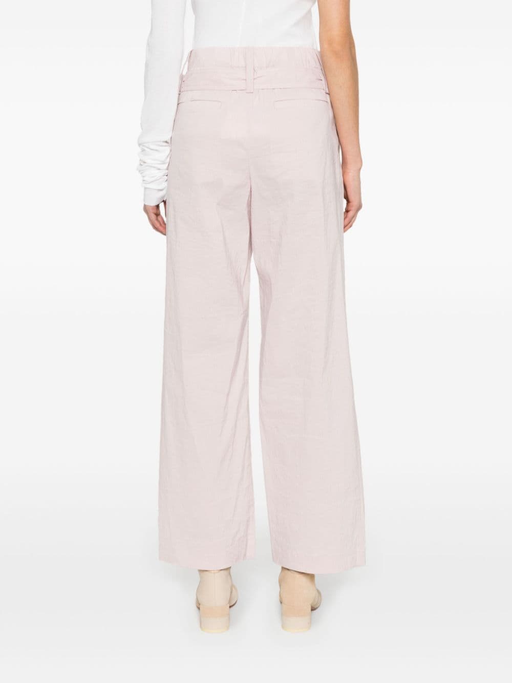 Shop Issey Miyake Shaped Membrane High-waist Trousers In Pink