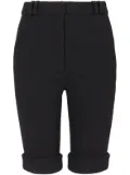 Balmain high-rise wool cycling shorts - Black