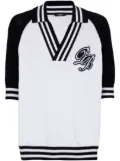 Balmain Signature knitted polo top - White
