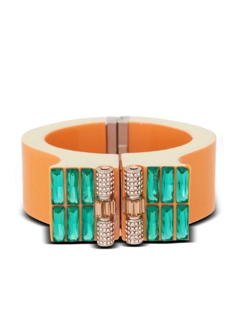 Balmain rhinestone-embellished chunky bracelet