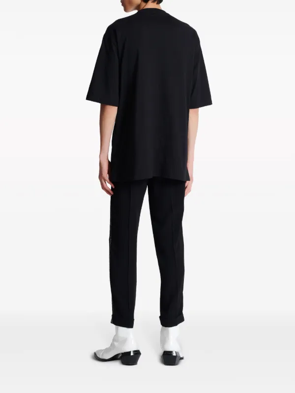 Balmain Dragon-embroidered Cotton T-shirt | Black | FARFETCH