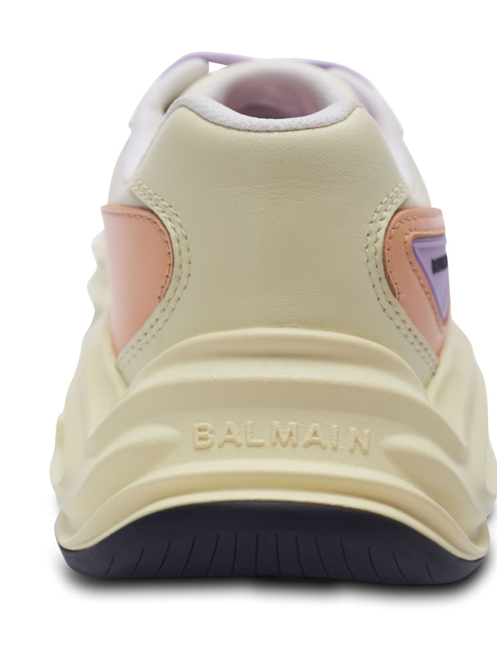 Balmain Run-Row panelled leather trainers Women