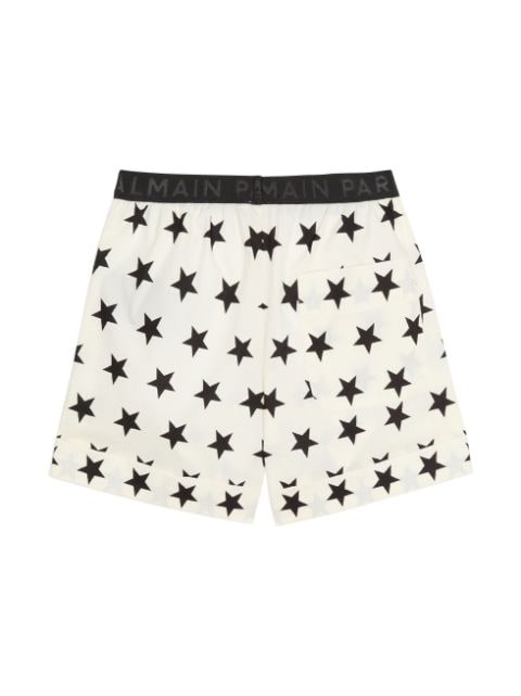 star-print cotton shorts