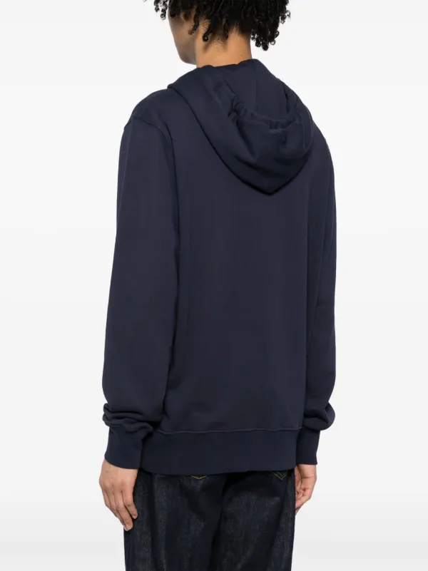 Autry logo-print Cotton Hoodie | Blue | FARFETCH