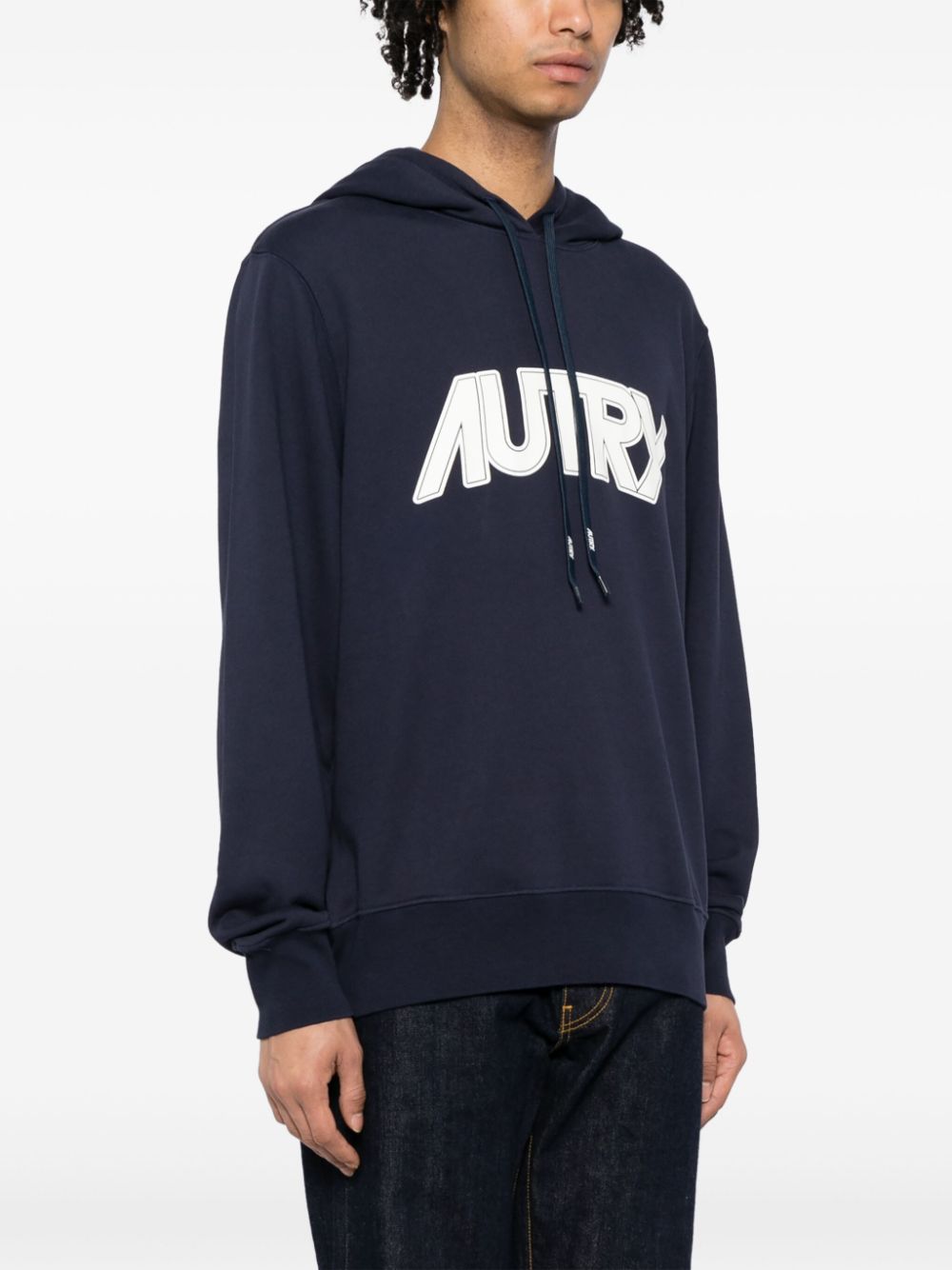Autry Katoenen hoodie met logoprint Blauw