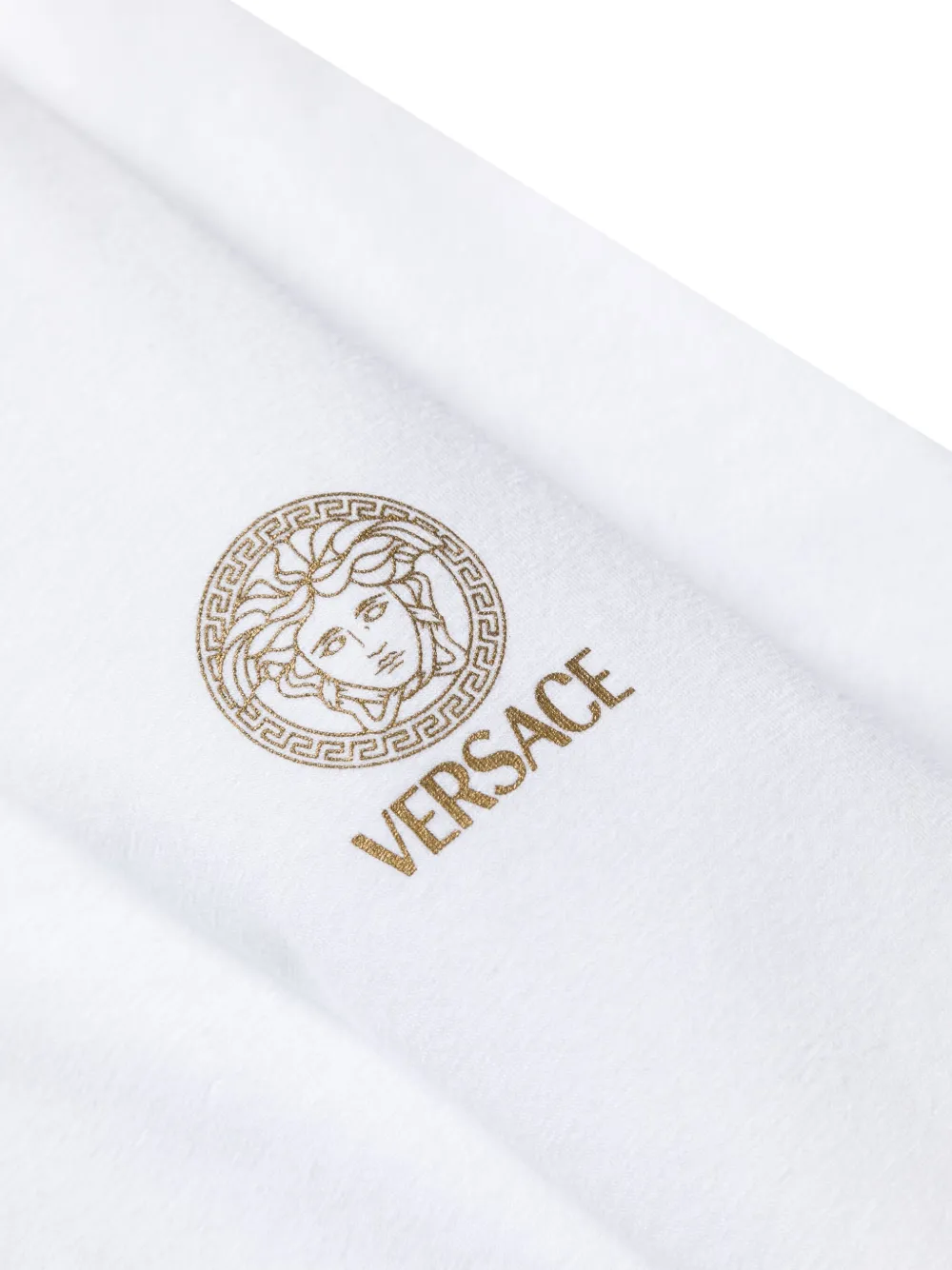 Shop Versace Logo-print T-shirt In White