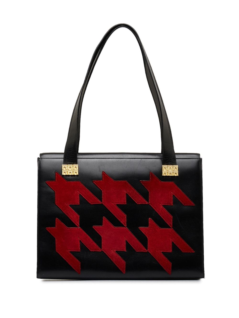 Céline Pre-Owned pre-owned houndstooth pattern tote bag - Zwart
