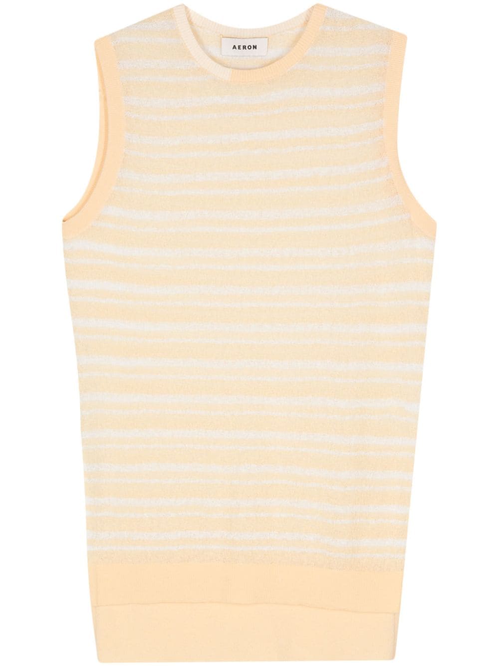 Aeron Saint Striped Knitted Top In Yellow