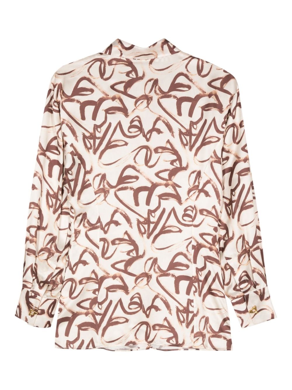 AERON Chase satijnen blouse met abstracte print Beige