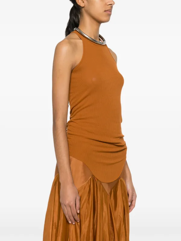 Rick Owens Basic Rib リブタンクトップ | ブラウン | FARFETCH JP