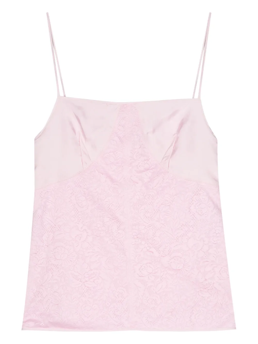 Jil Sander Tanktop met bloemenkant Roze