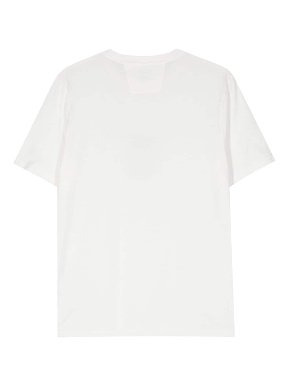 Shop C.p. Company Logo-print Cotton T-shirt In White