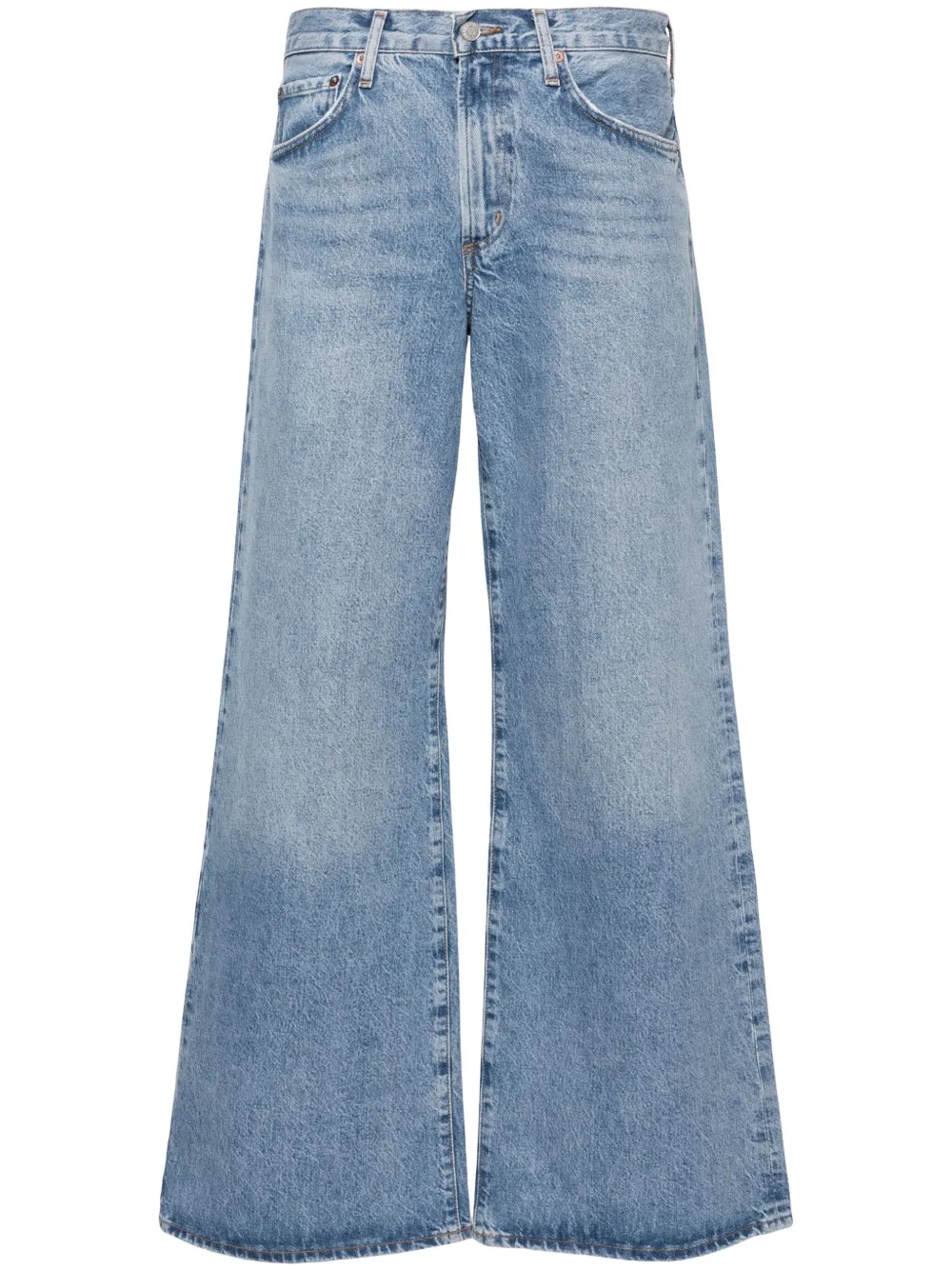 Agolde Clara Wide-leg Jeans In Blue