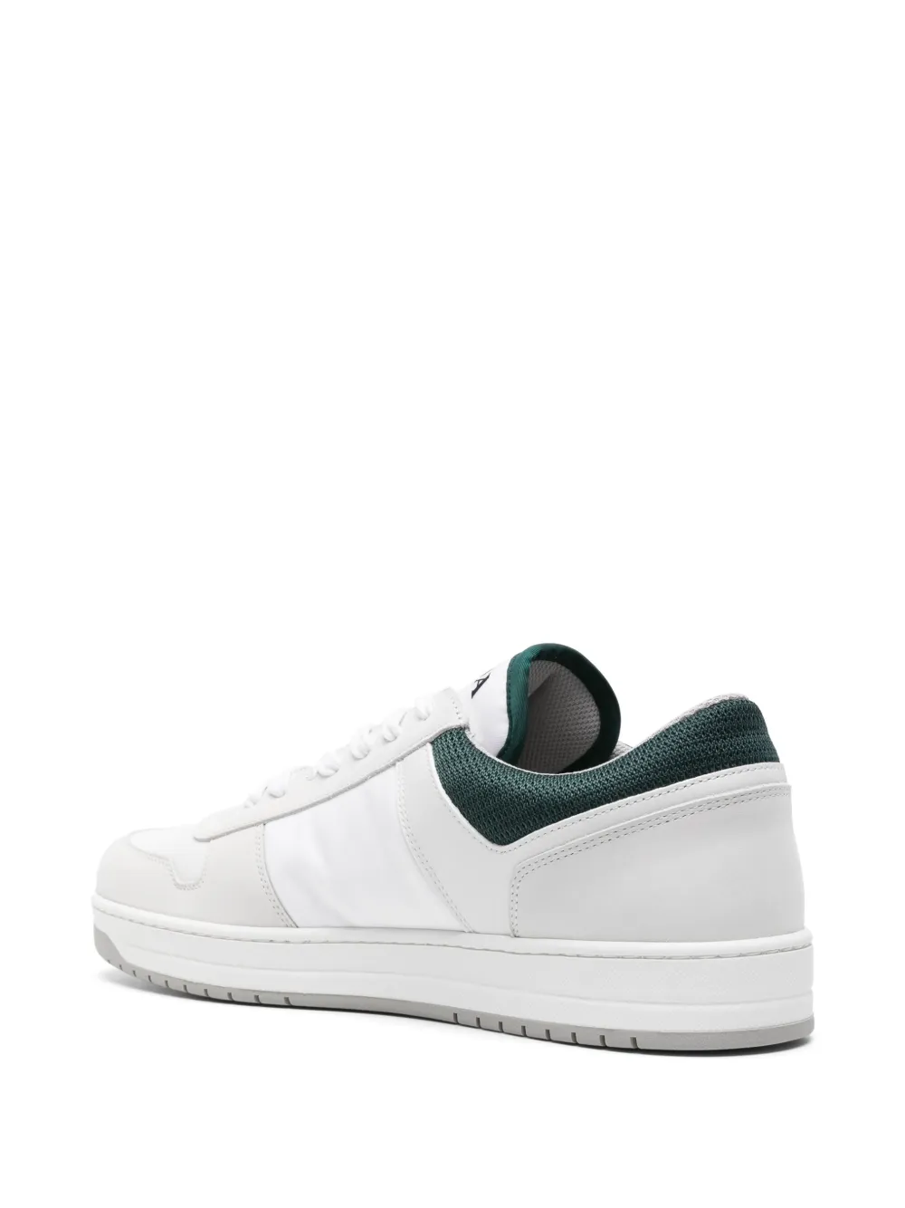 Prada Downtown Re-Nylon leather sneakers White