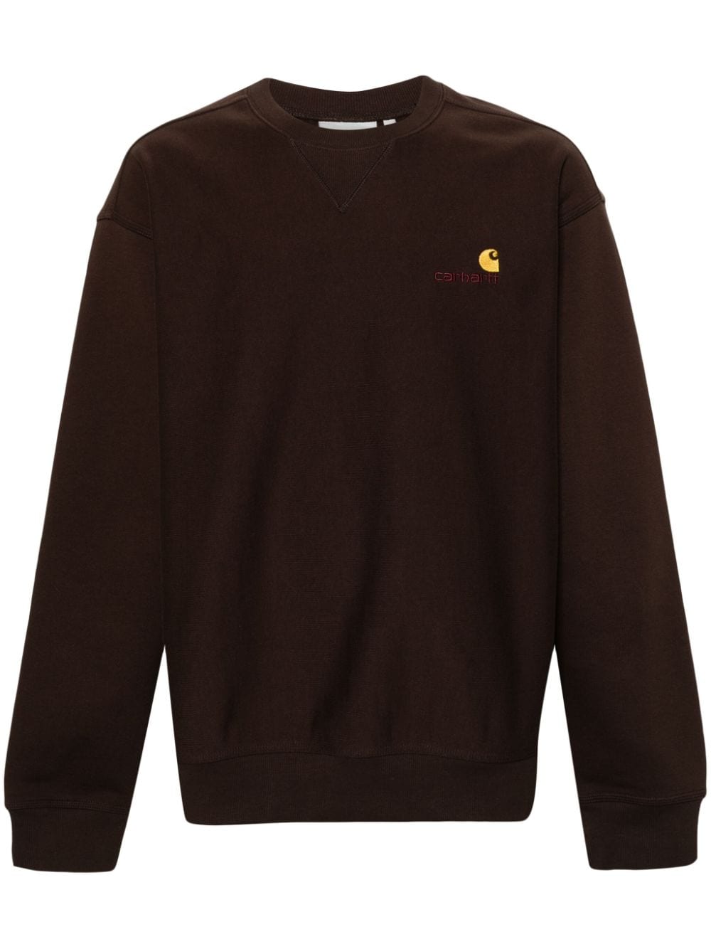 Carhartt WIP Sweater met print en verlaagde schouders Bruin