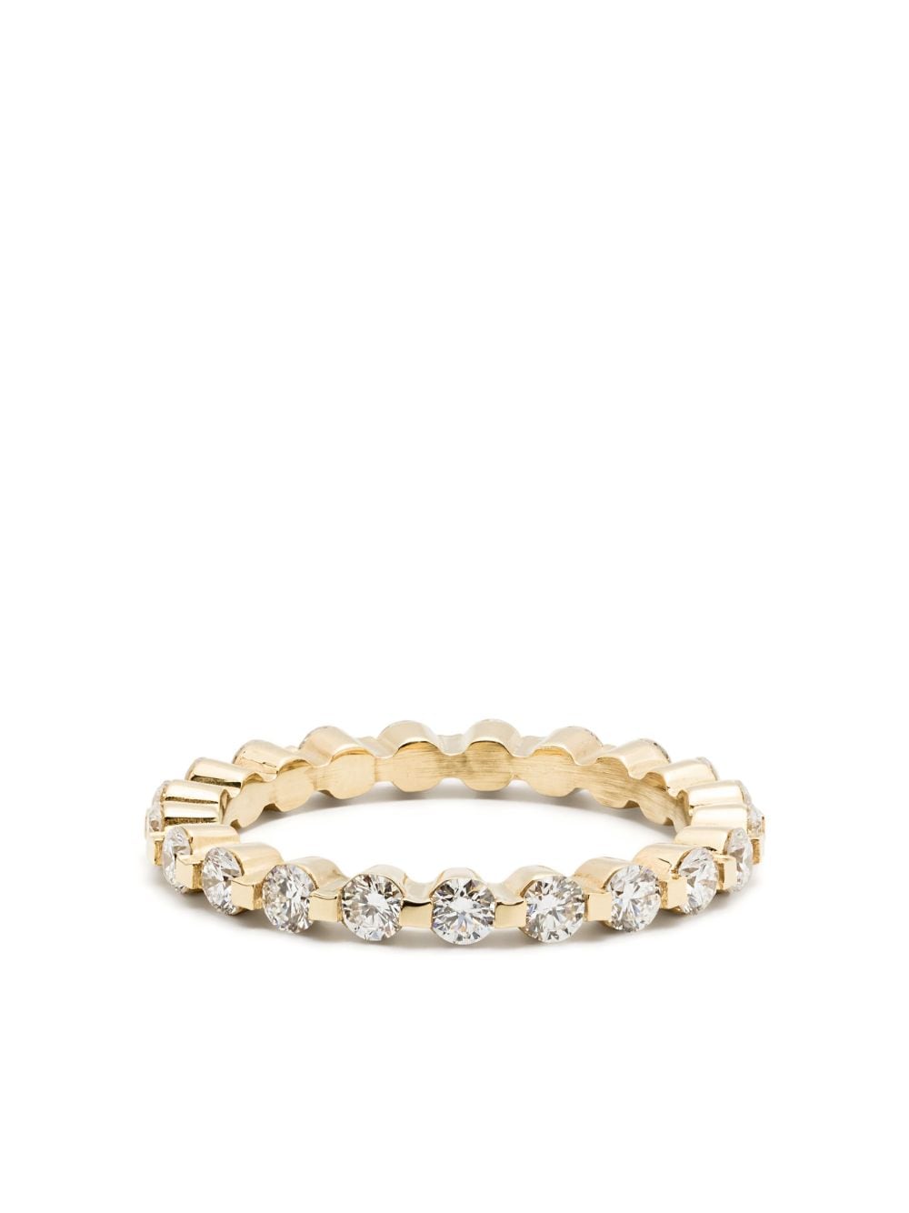 18kt yellow gold Castle Eternity diamonds ring