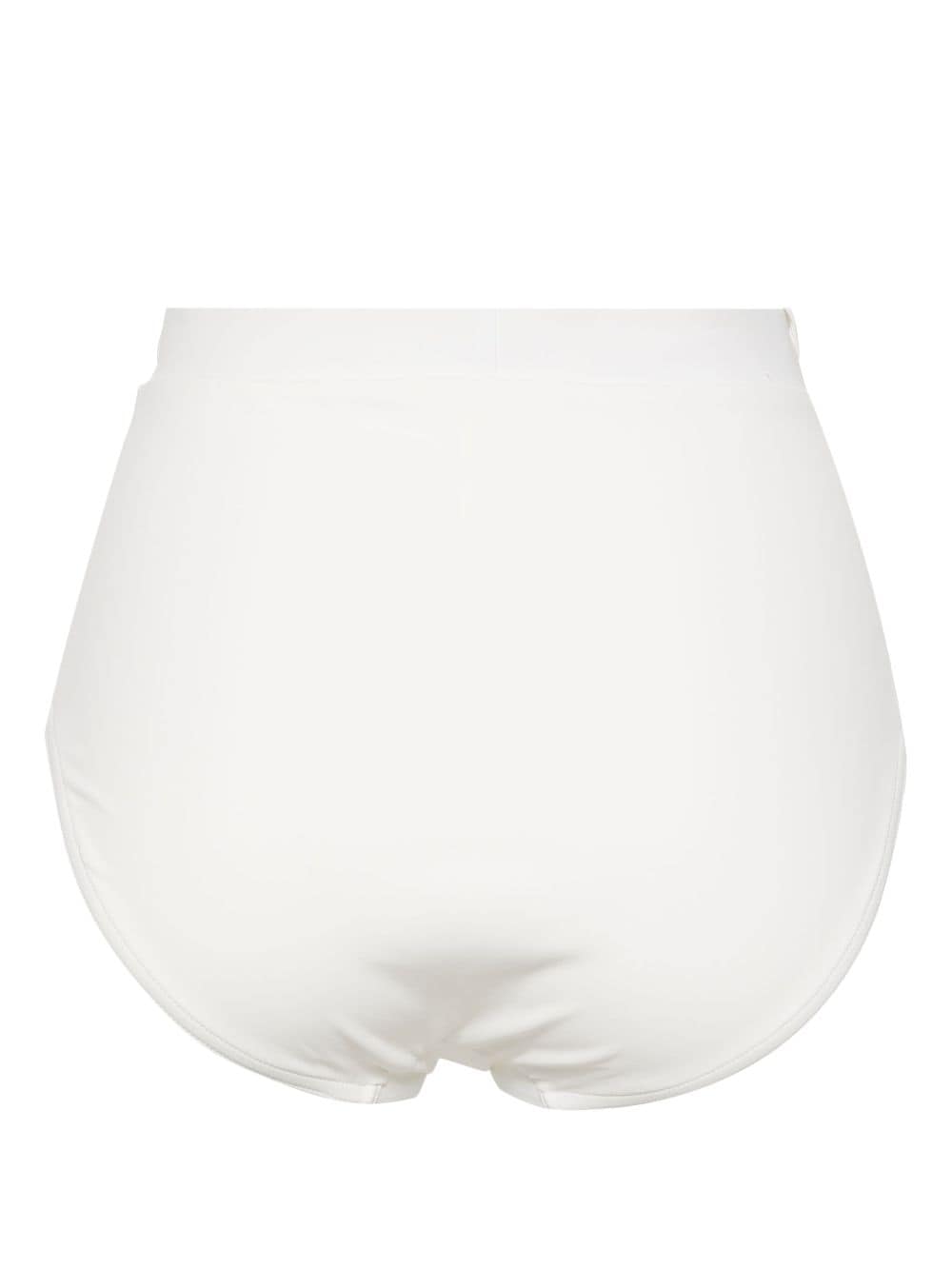 Shop Zimmermann Halliday High-waisted Bikini Bottoms In White
