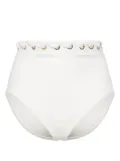 ZIMMERMANN Halliday high-waisted bikini bottoms - White