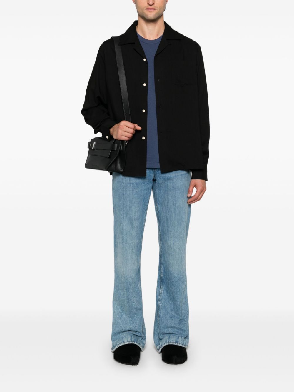 Shop Visvim Keesey Shirt In Black