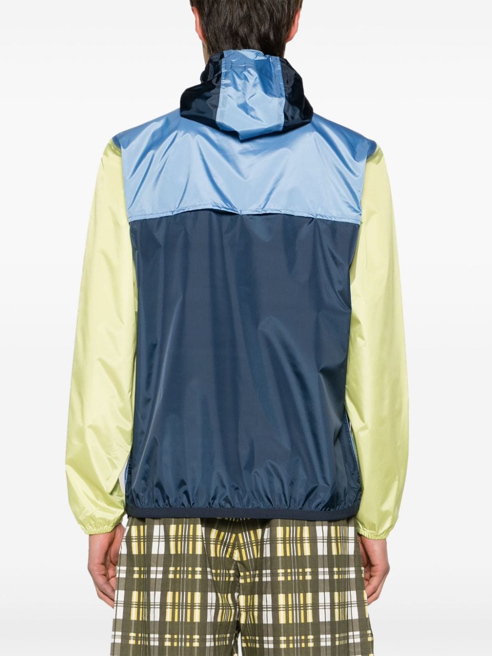 Shop Maison Kitsuné X K-way Le Vrai 3.0 Claude Block Lightweight Jacket In Blue