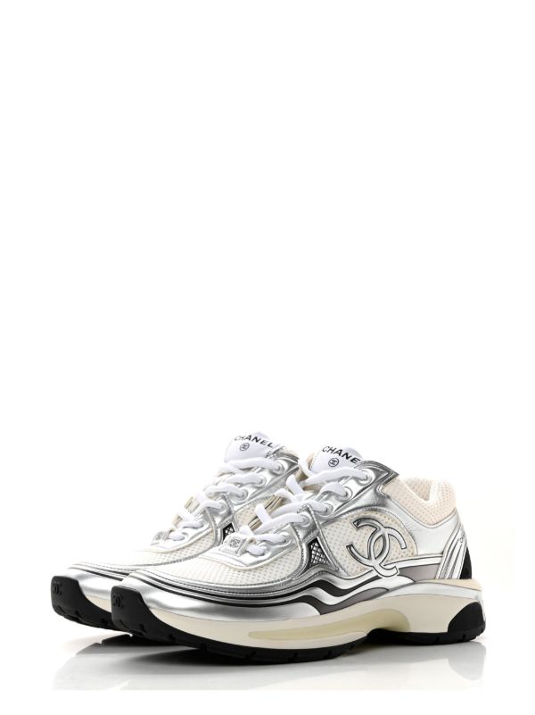 CHANEL Pre-Owned CC logo-appliqué Panelled Sneakers - Farfetch