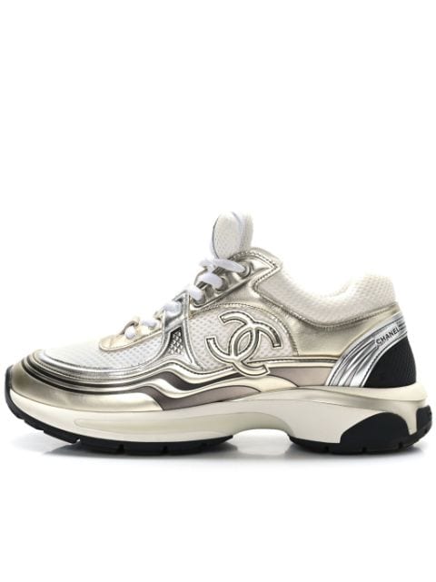 CHANEL Pre-Owned CC logo-appliqué panelled sneakers