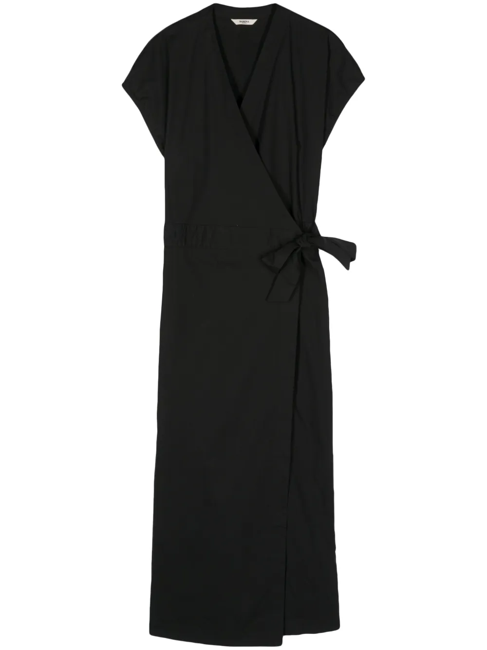 Barena Venezia Poplin Wrap Maxi Dress In Black