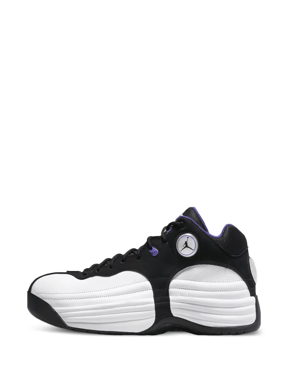 Jordan Jumpman Team "white/field Purple" Sneakers In Black
