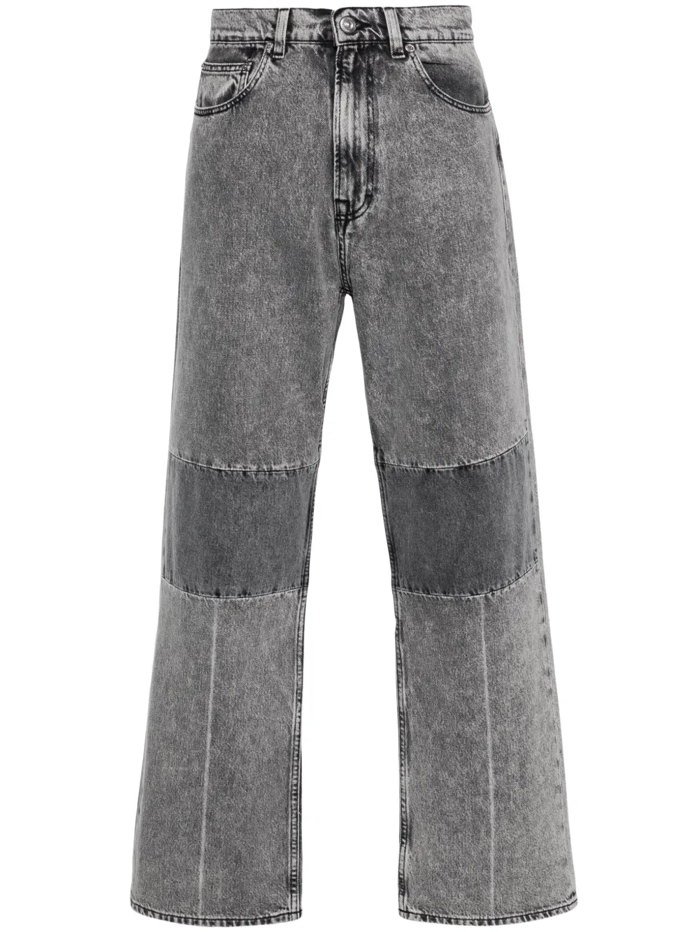 Our Legacy 25.5cm Extended Third Cut Cotton Jeans In Grey