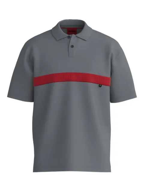 HUGO Camisa polo com faixa de logo