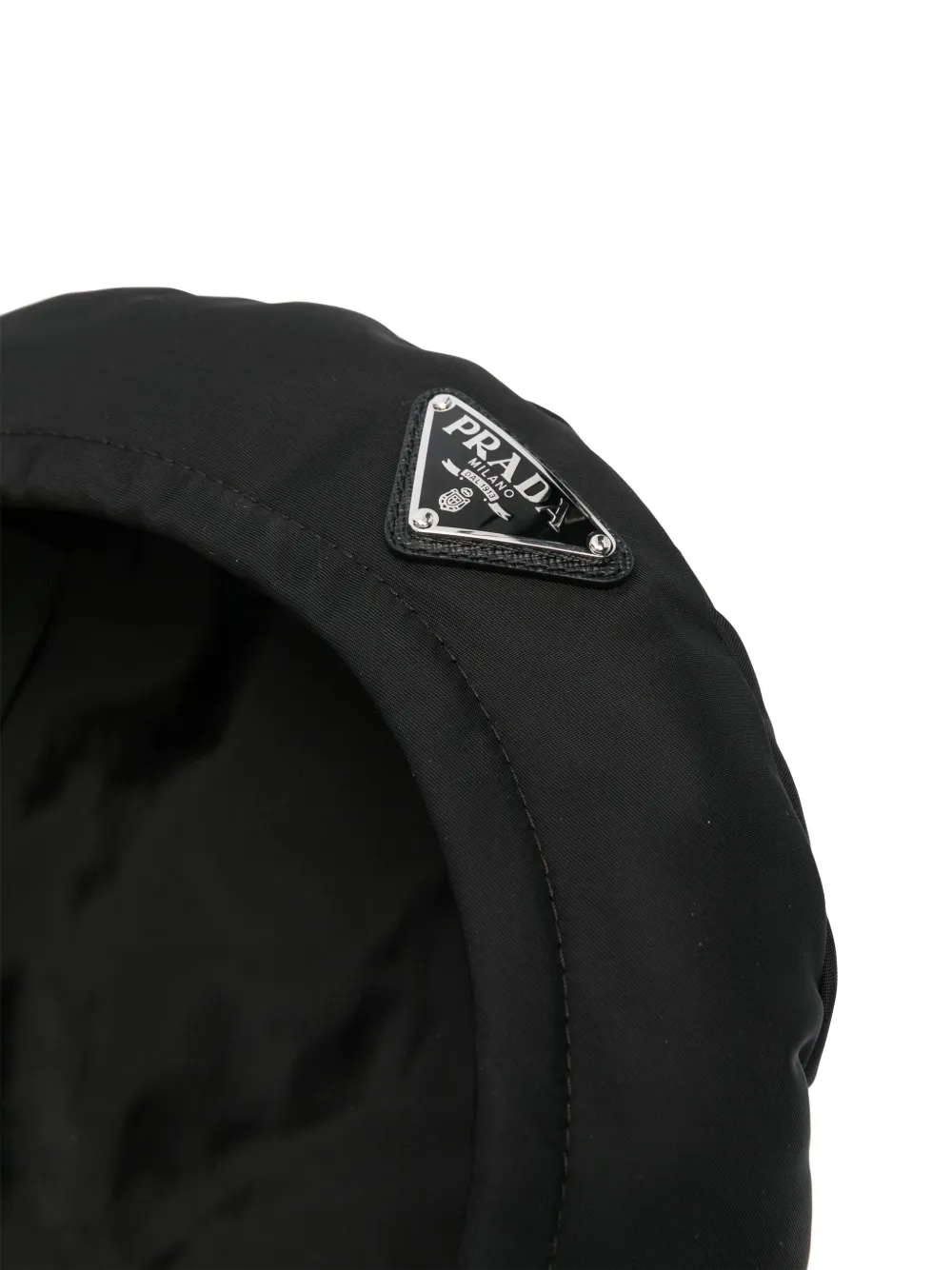 Prada Baret met logo - Zwart