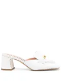 Moschino logo-lettering mules - White