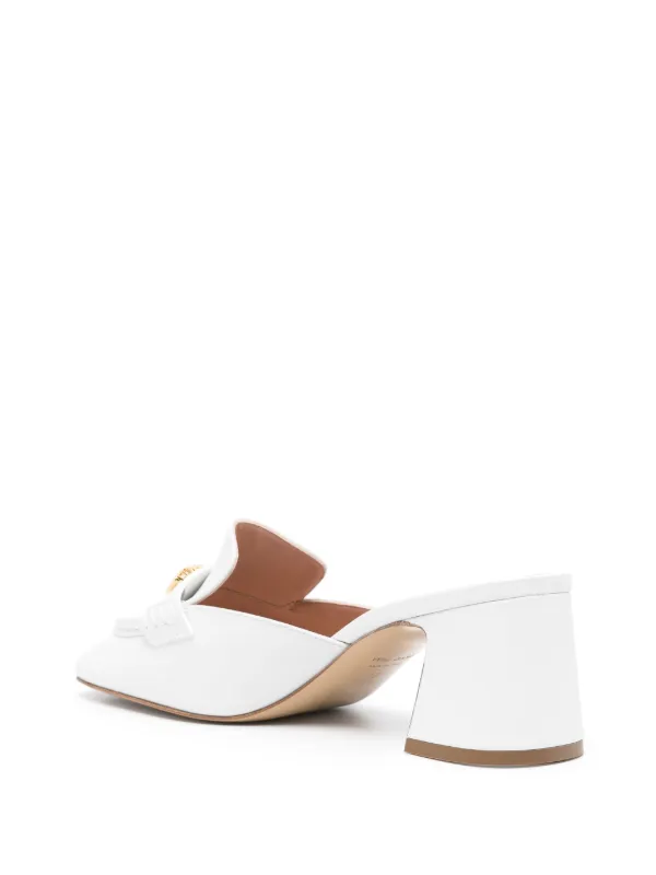★Moschino★ ホワイト レタリングロゴ サンダル Moschino logo-lettering Mules | White | FARFETCH