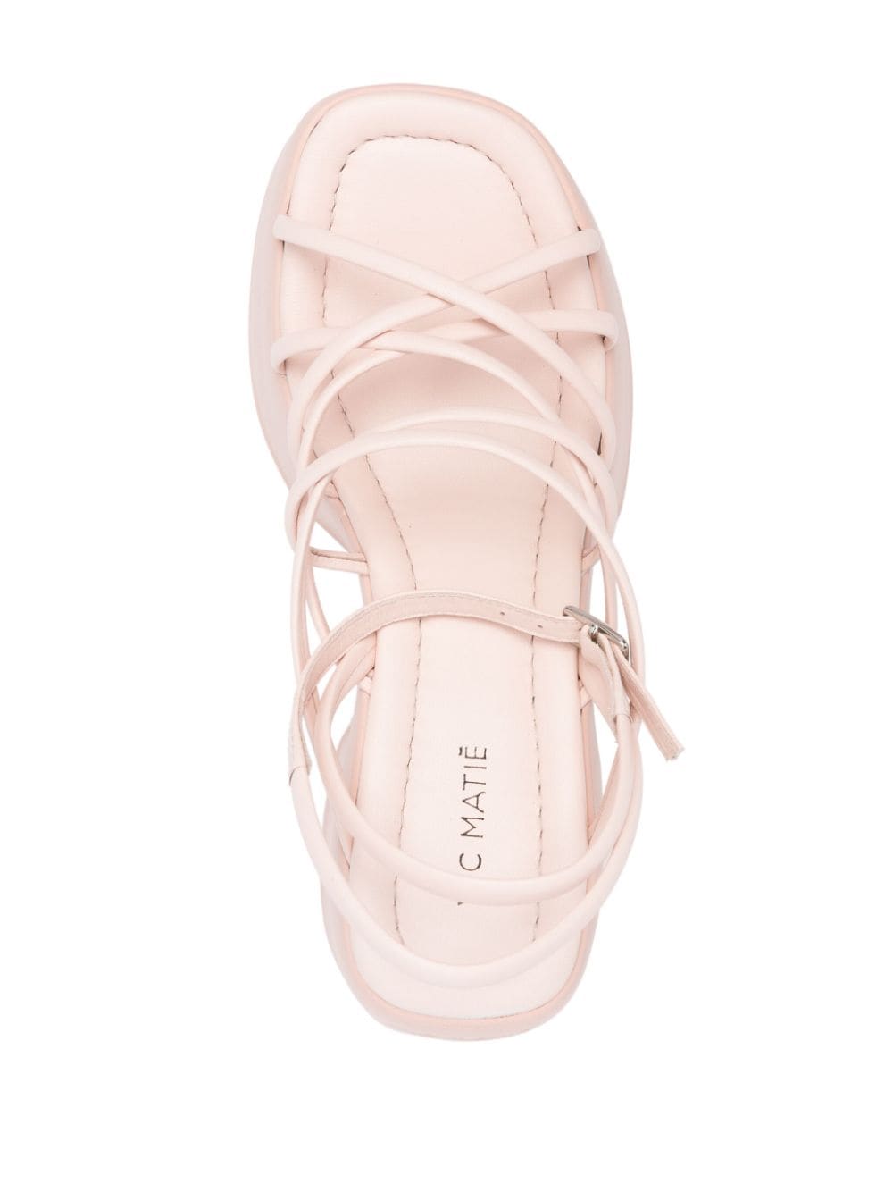 Shop Vic Matie Crossover-strap Leather Sandals In Pink