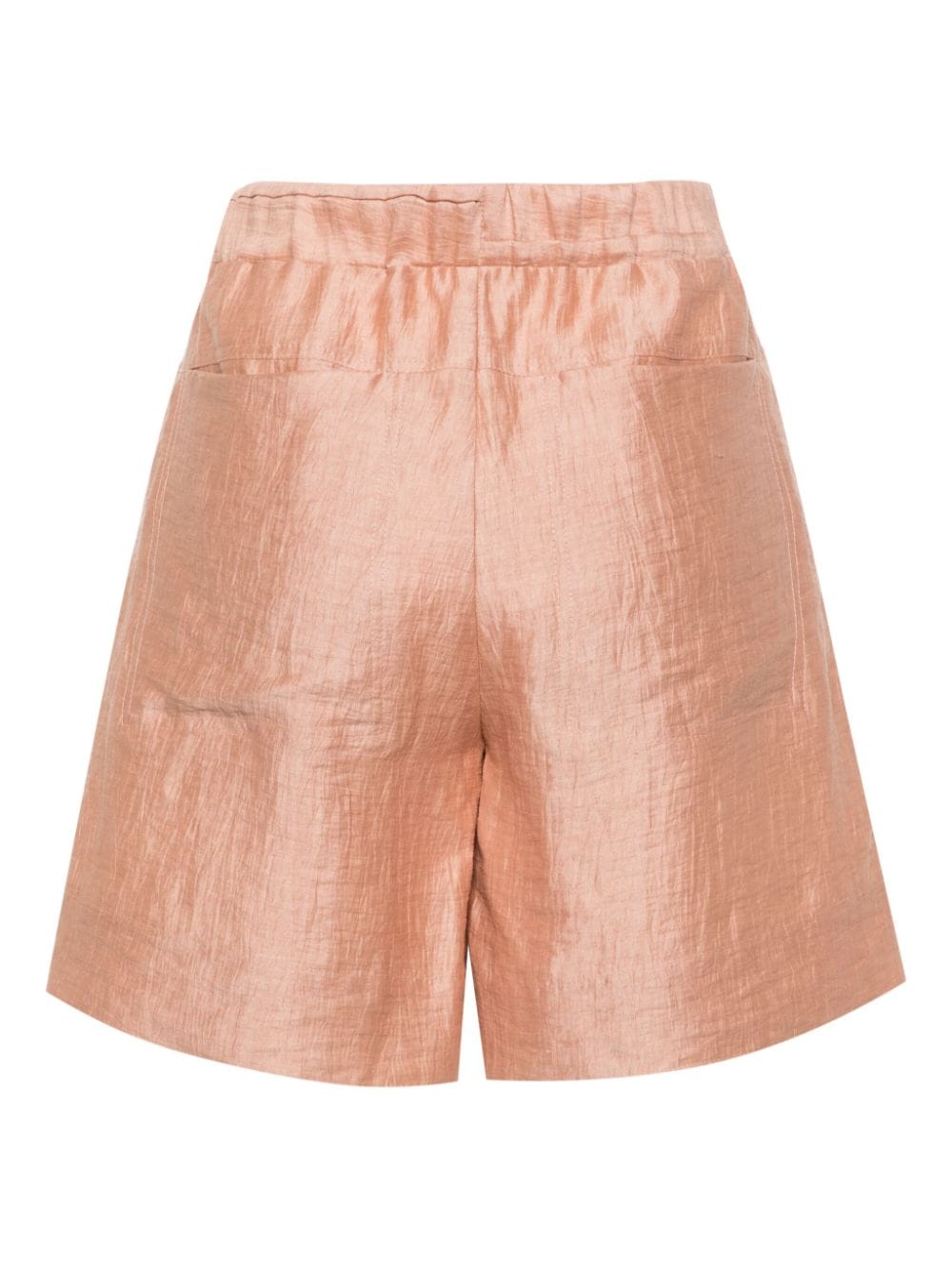 Shop Aeron Paramount Crinkled-effect Shorts In Orange