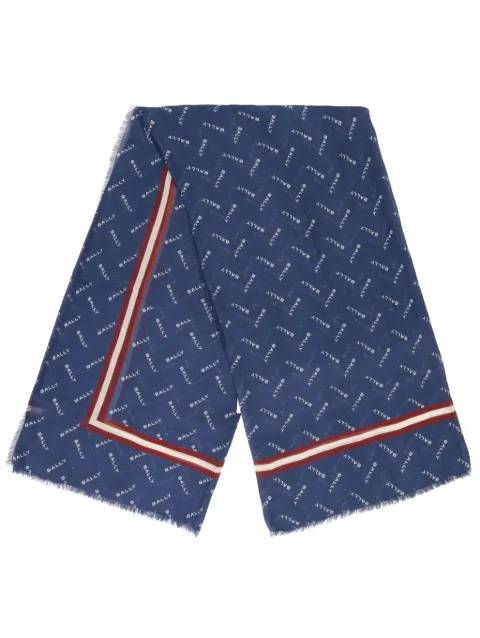 Bally logo-print cashmere-modal scarf