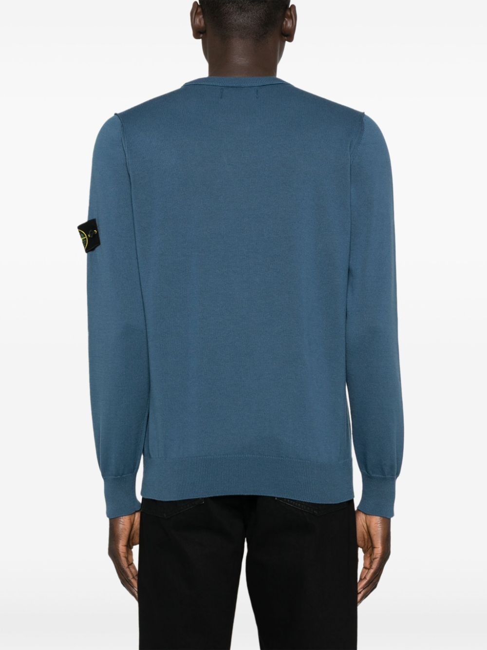 Shop Stone Island 540b2 Ribbed Jumper In Blue