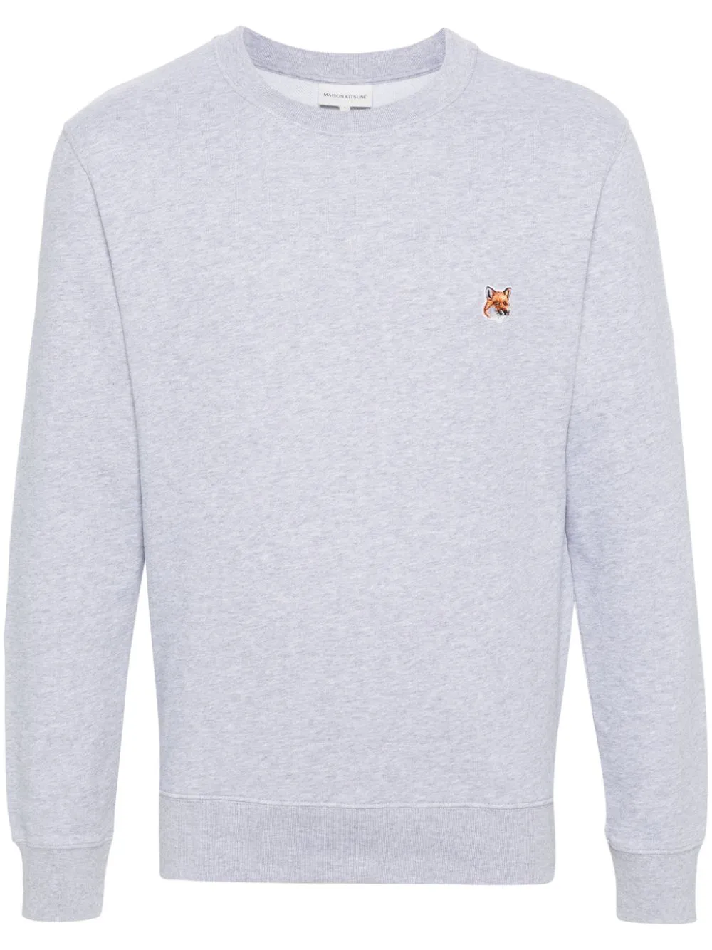 Maison Kitsuné Gray Fox Head Patch Regular Sweatshirt In White