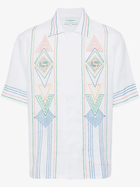 Casablanca embroidered short-sleeve shirt 