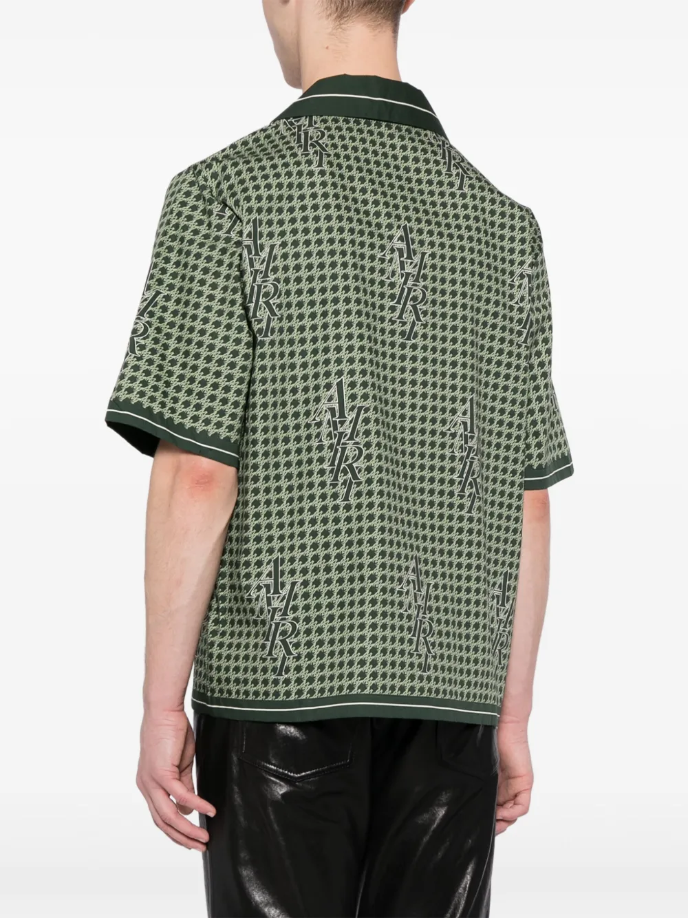 Amiri Houndstooth-pattern Shirt In Green